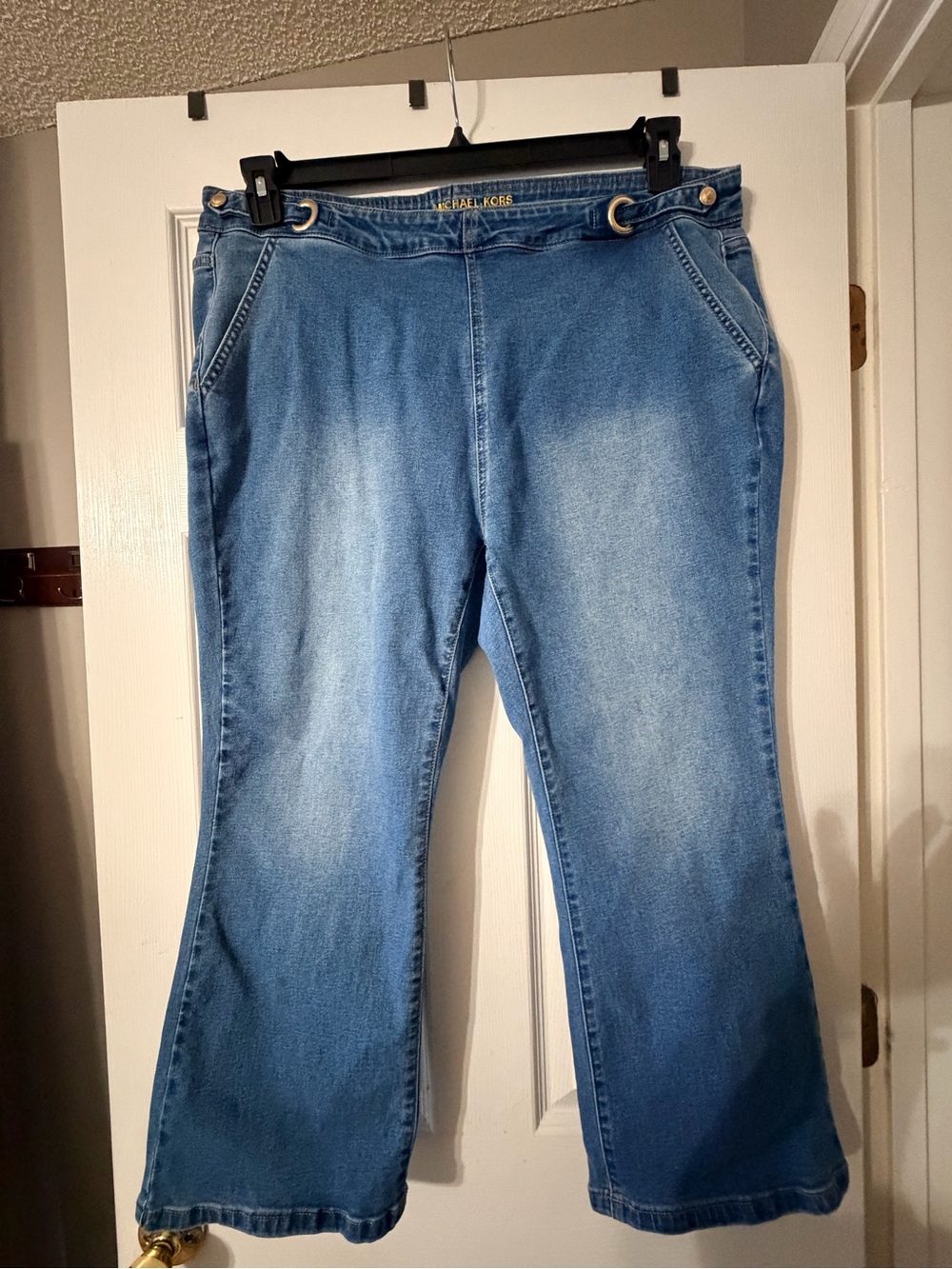 Michael Kors Mid-Blue Flared Denim Jeans